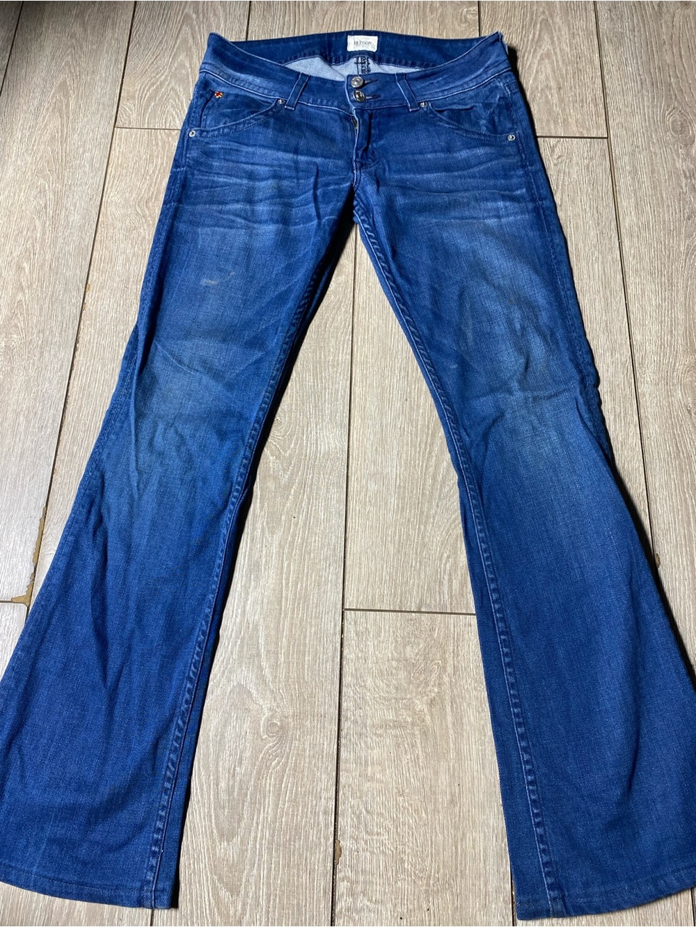 Hudson Jeans Double Button Fly Flare Bootcut Dark Wash Denim Size 27 / 4